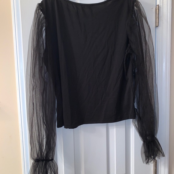 Shein Tulle Sleeve Blouse XL New without tags - Picture 10 of 13